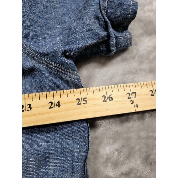 Helix Western Blue Button up Denim Short Sleeve Shirt Men's size 2XL - Picture 4 of 7